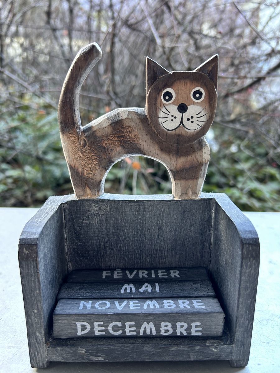 Calendari: Würfel-Holzkalender mit Katze – Usato da Buchs SG venduto da valiii21 1
