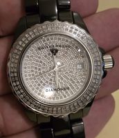 Montre Swiss Legend Diamants, céramique noire 💎