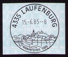 ATM 6_K-VO 4335 LAUFENBURG_15.6.85_Werbe-VO K988_ERSTTAG !