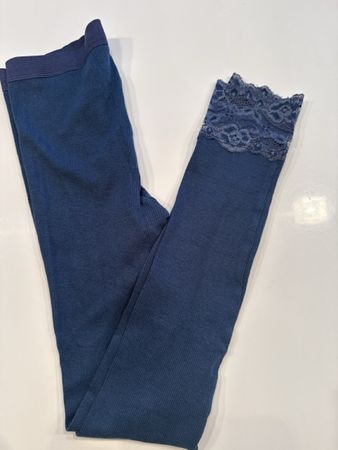 Pomp de lux Leggings Gr. 134/140 blau mit Spitze