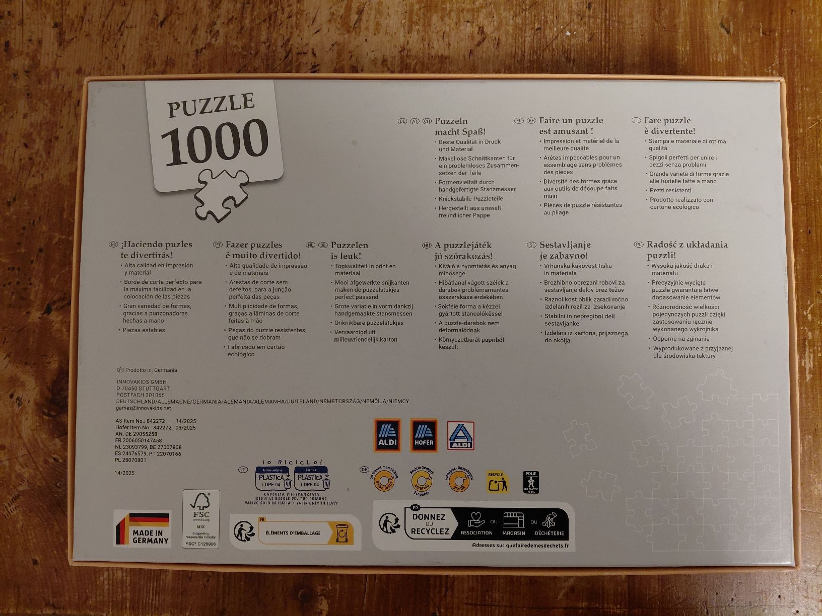 Puzzle: puzzle 1000 – Usato da Windisch venduto da stiiine 1