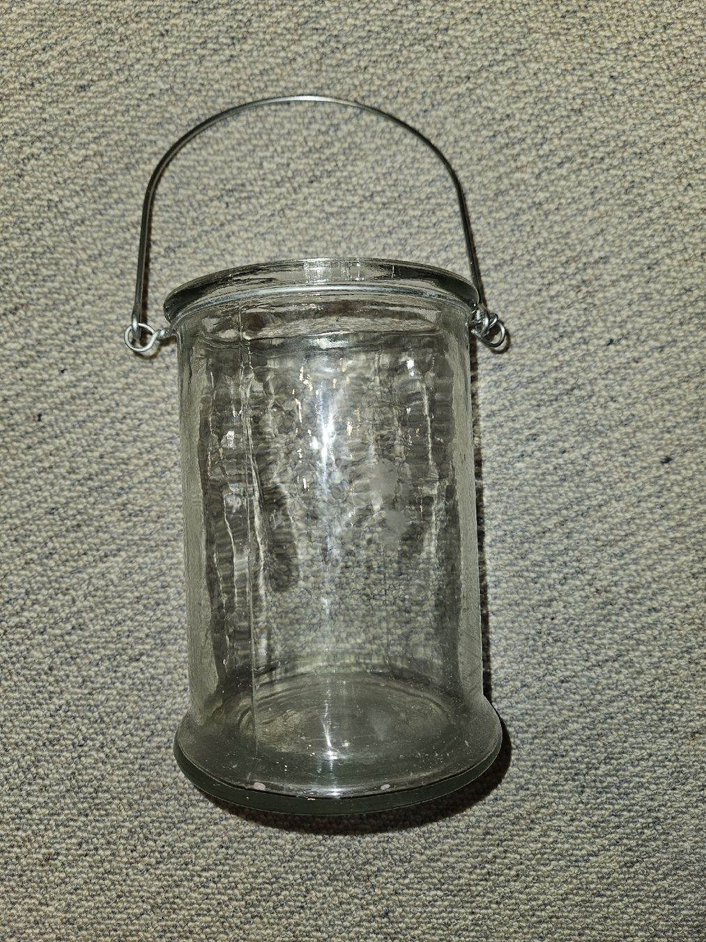 Alle Dekorationen: Glas Windlicht Laterne mit Henkel Deko Garten – Gebraucht aus Rheineck von Eulalia40