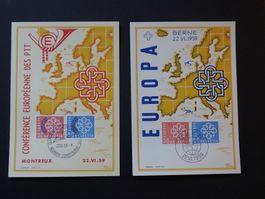 2 versch. EUROPA Maximum Karte, nummeriert !
