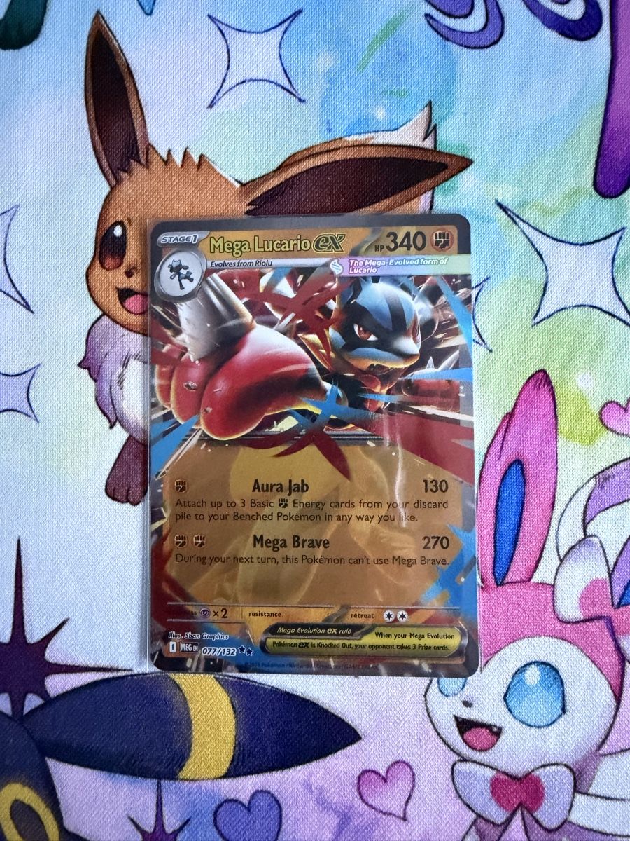 Pokémon Sammelbilder & Trading cards: Pokemon Mega Lucario EX 077/132 MEG – Gebraucht aus Grindelwald von TSG-G-Town