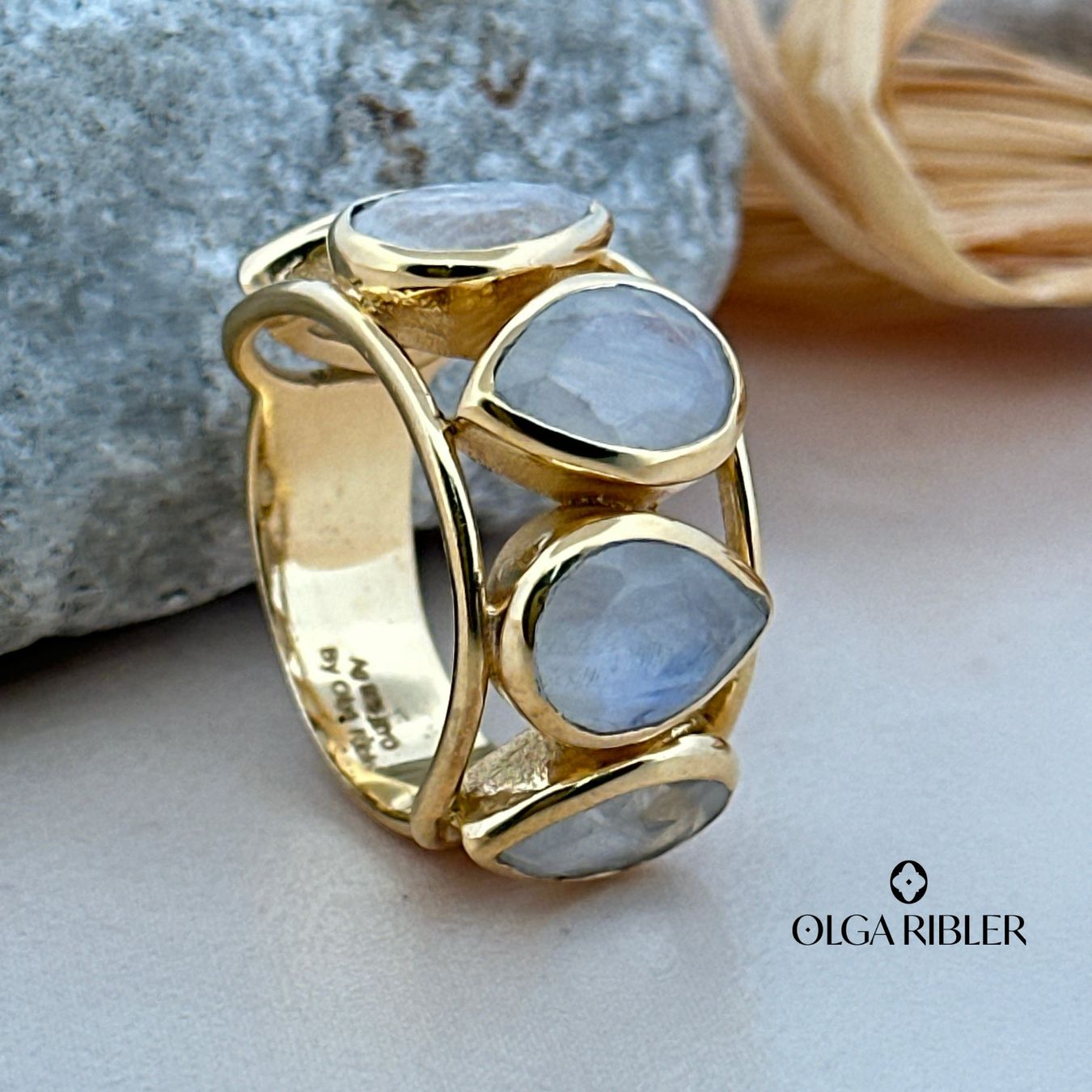 Olga Ribler Anelli: Statement Silber Ring 925 mit Mondstein Grösse 58 – Nuovo (secondo la descrizione) da Luzern venduto da byolgaribleroutlet 2