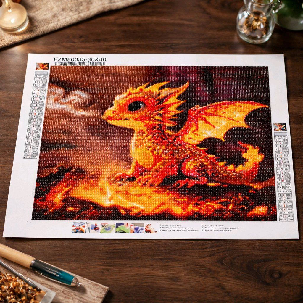 Kit bricolage: Diamond painting terminé 30x40 cm – Nuovo (secondo la descrizione) da Ste-Croix venduto da Lougia