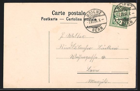 Cartoline postali: Giessbach, Blick auf das Kurhaus Schweib – Usato da Berlin venduto da bartko-reher 1