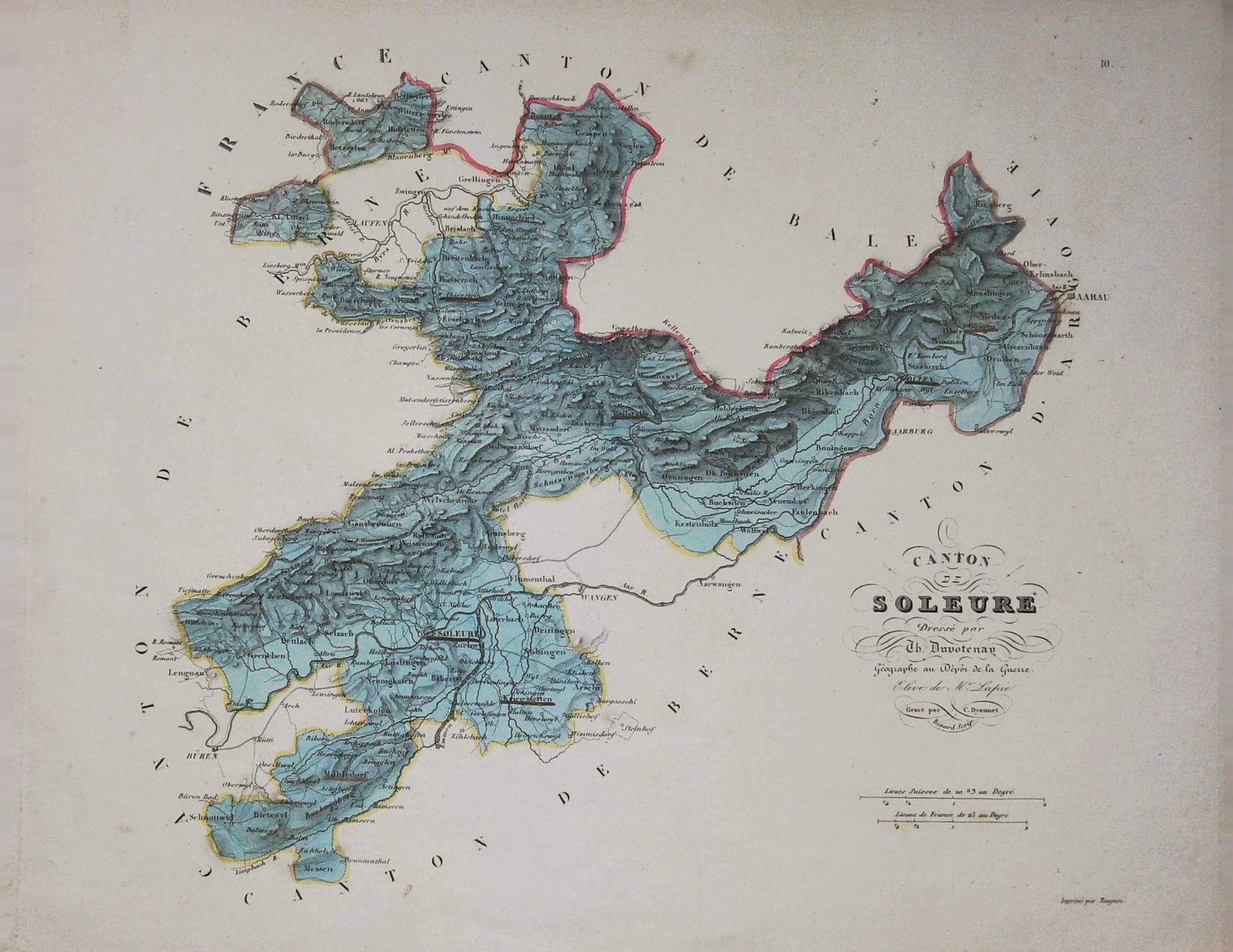 Cartes géographiques & atlas: Kantonskarte Solothurn – D'occasion à Rafz par booksell