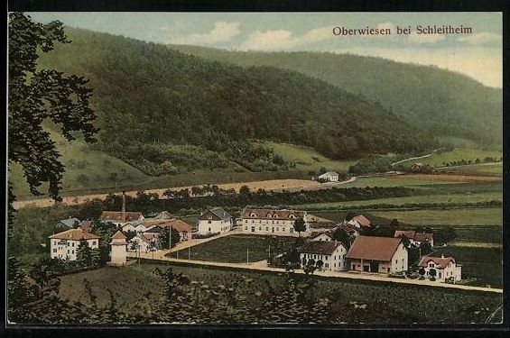 Cartoline postali: AK Schleitheim, Blick auf Oberwiesen – Usato da Berlin venduto da bartko-reher