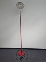 Klassischer Halogen-Deckenfluter in Rot – Dimmbar