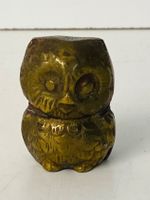 Briefbeschwerer Talisman Eule Messing Mid Century 60s