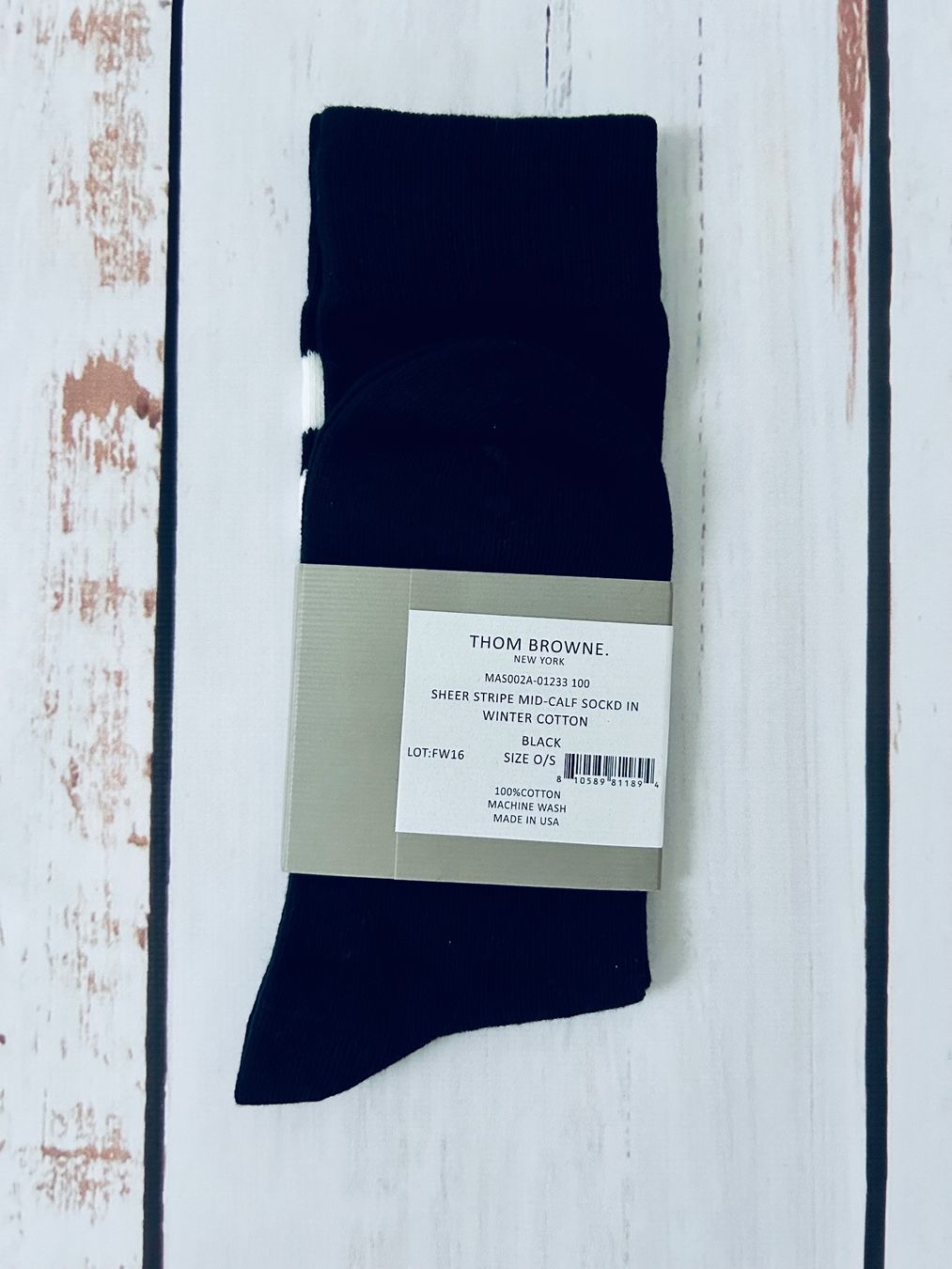 Calze: Socken Stripe Mid-Calf Men Socks THOM BROWNE – Nuovo e nell'imballaggio originale da Zürich venduto da Ferienan 3