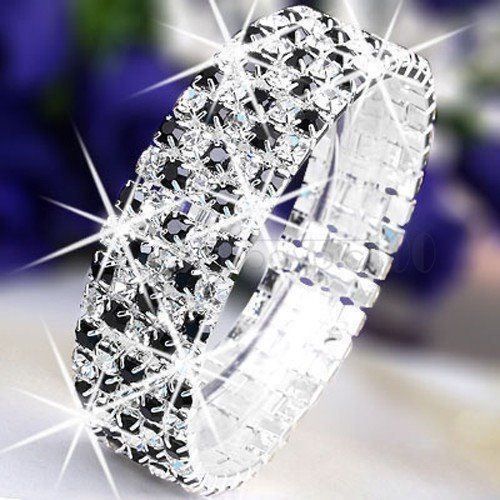 Bracciali & Braccialetti: Armband mit Strass in schwarz oder lila – Nuovo e nell'imballaggio originale da Mund venduto da Happy_trader 2