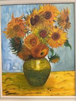 46.5cmbreitx56.5cmhoch/ Van Gogh/ Öl Gemälde Sonnenblumen