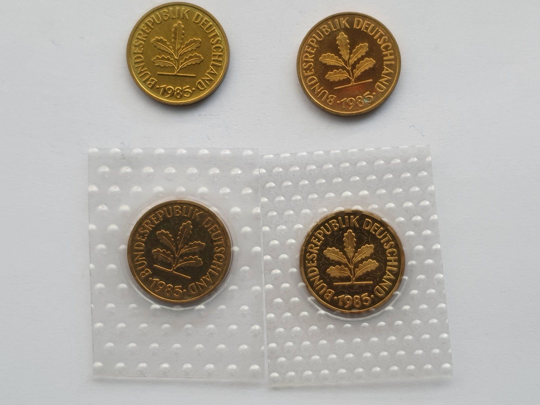 Tutti le monete: 5 Pfennig 1985 Stgl D-F-G-J – Nuovo (secondo la descrizione) da Pravidondaz venduto da LVtik 1