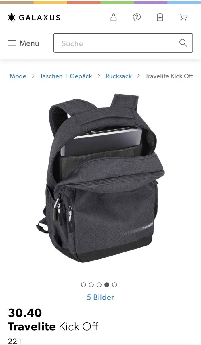 Rucksäcke: Backpack TravelLight NEW – Neu und originalverpackt aus Zürich von Zurich.Seefeld 9