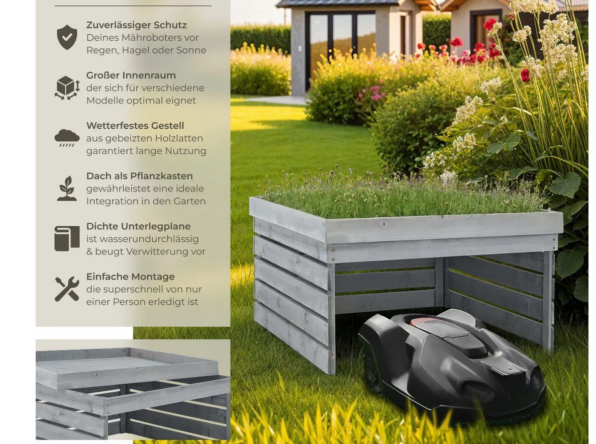 Unterstände: Rasenmäher-Roboter-Garage Hortus – Neu (gemäss Beschreibung) aus Steinhausen von Retourenprofis 1