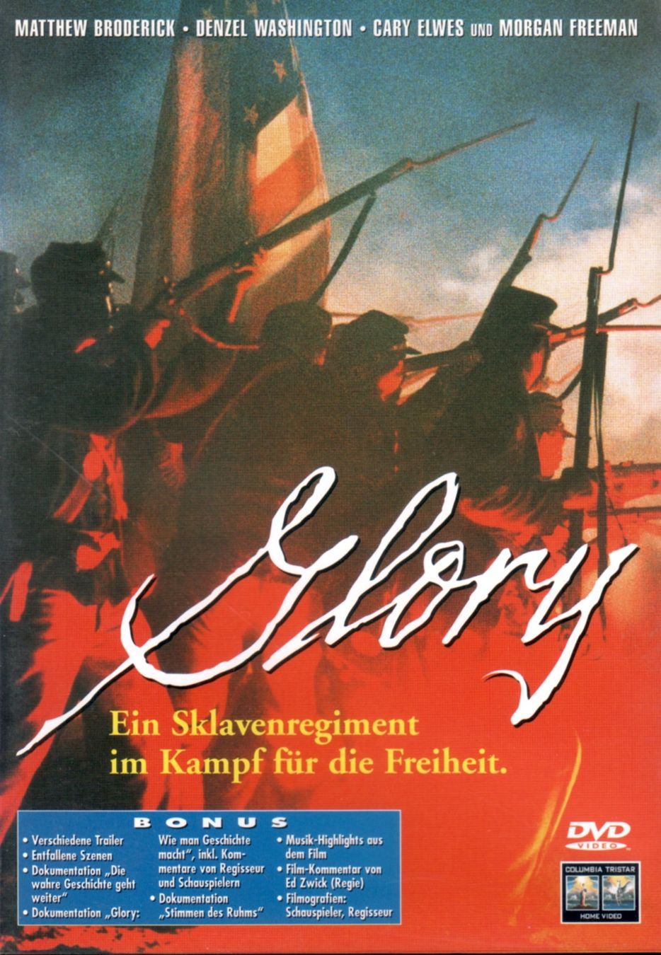 Tutti i DVDs: DVD: Glory (mit: Matthew Broderick, Denzel Washington) – Usato da Tägerig venduto da fil_f8k6