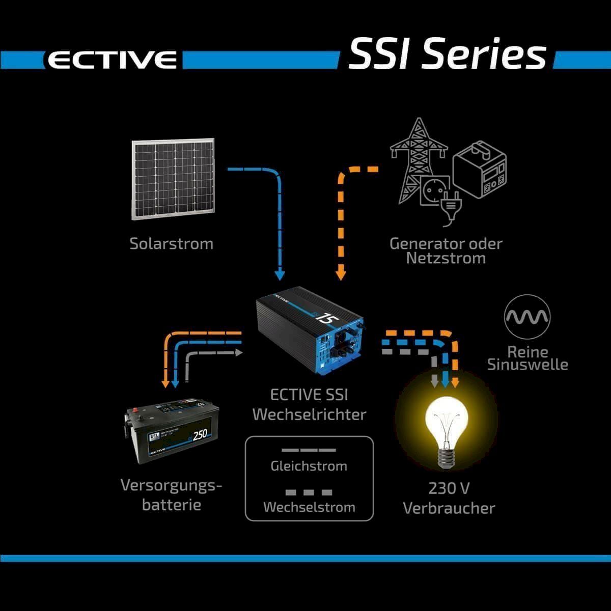 Produzione di energia: ECTIVE SSI 25 2500W/12V Wechselrichter – Nuovo e nell'imballaggio originale da Bottighofen venduto da zaap 6