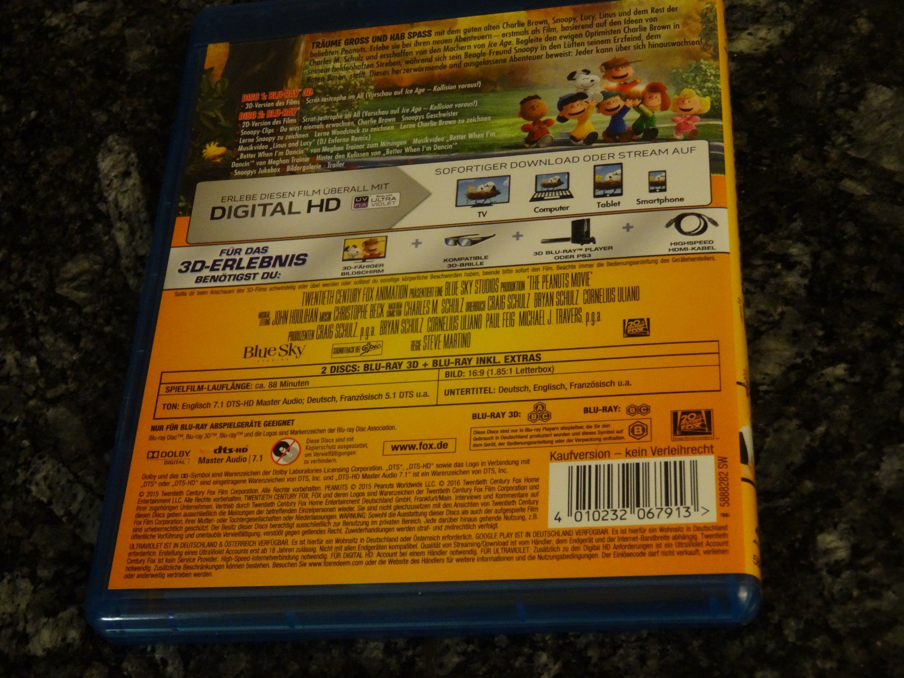 Tutti i DVDs: Die Peanuts der Film 3D + 2D Blu-ray – Usato da Olten venduto da Disc-Verkauf 2