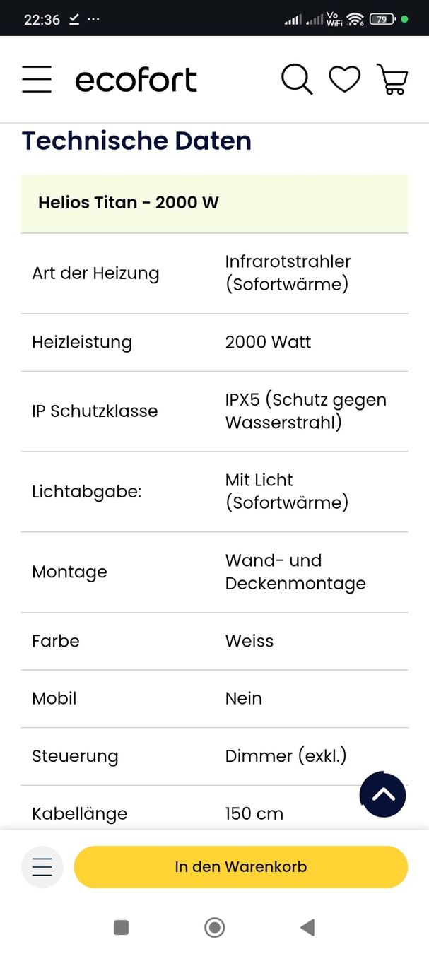 Helios Heizgeräte: Heizstrahler Helios Titan – Gebraucht aus Luzern von JenKu 1