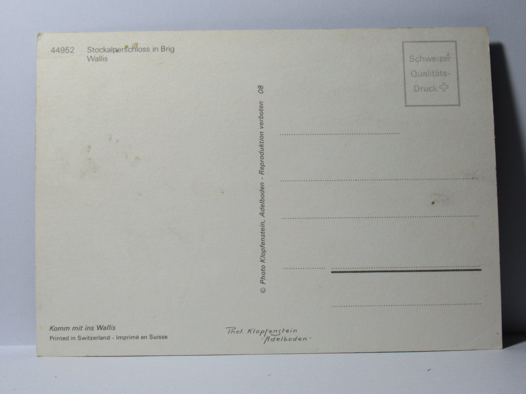 Cartoline postali: Brig , Stockalperschloss , Tracht – Nuovo (secondo la descrizione) da Grenchen venduto da Bluemchen1900 1
