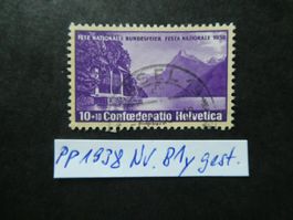 Pro Patria 1938 Nr. B1y gestempelt