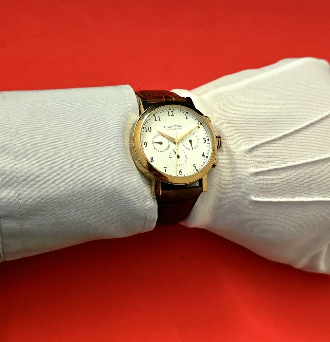 Tissot Uhren: TEMPO DORO MECCANICO AUTOMATIC CHRONOGRAPH HERREN UHR – Gebraucht aus Neftenbach von Taschen-Uhren 8