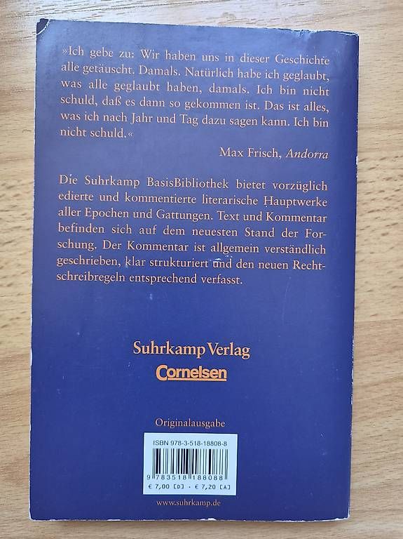 Bücher: Andorra - Max Frisch – Gebraucht aus Buttisholz von toni_hug 1