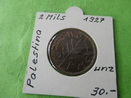Palästina 1927, 2 Mils   unz