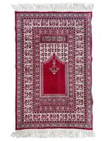 Superbe tapis de prière en coton et soie. 115x67 cm