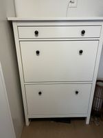 HEMNES armoire chaussures IKEA 2 casiers blanc 89x30x127cm