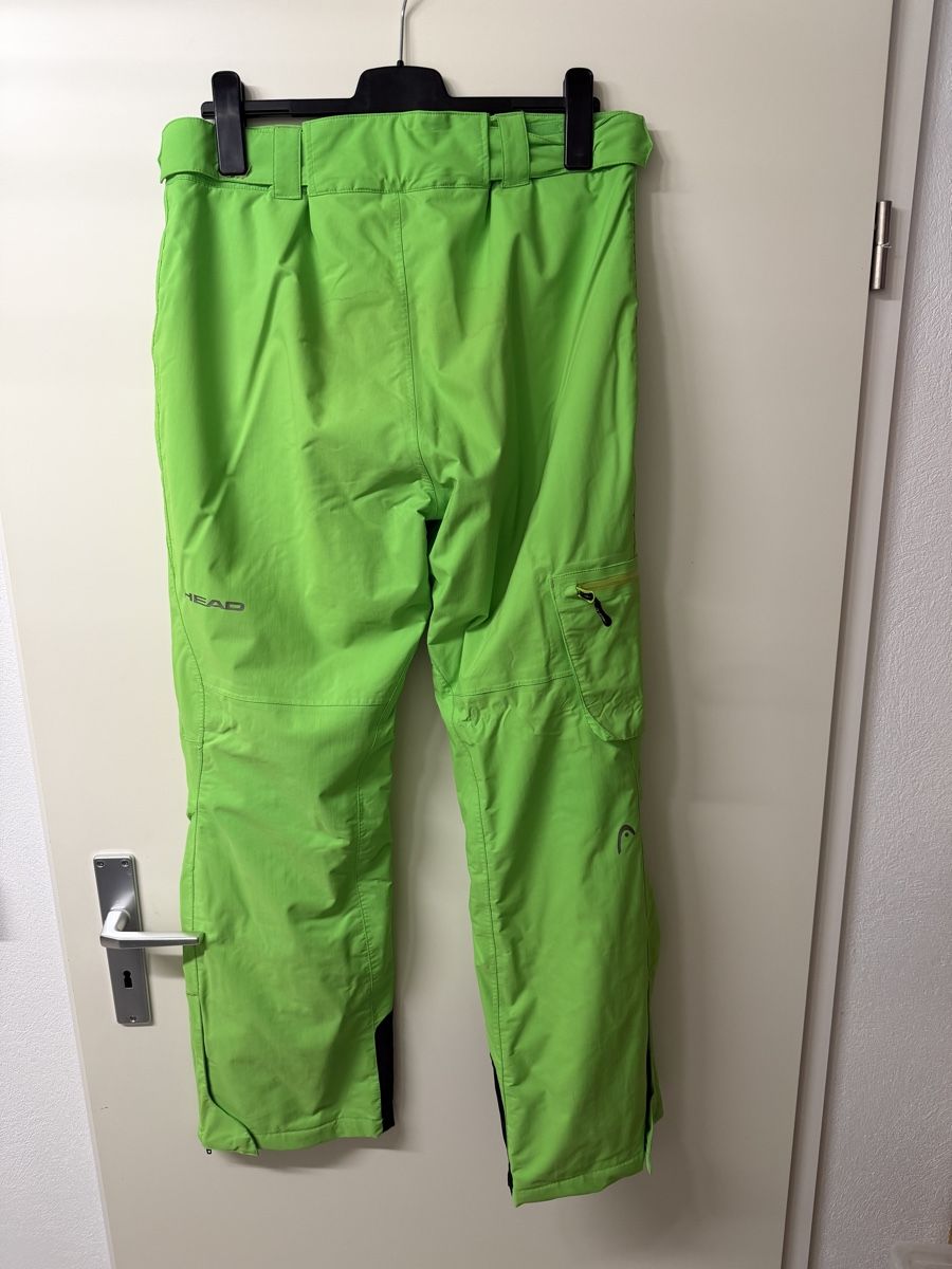 Head Pantaloni: Pantalon de ski Head vert fluo  – Usato da La Russille venduto da Festler 1
