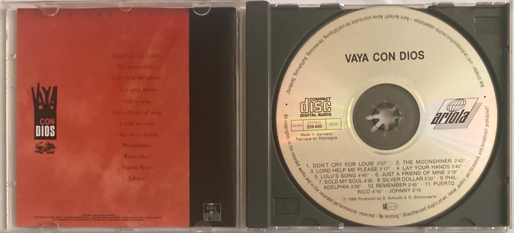 CD: VAYA CON DIOS - VAYA CON DIOS – Usato da Poliez-Pittet venduto da Newtown-Records 2