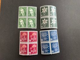 Pro Juventute 1946 Viererblock Satz  **   (4137)