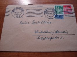 Brief Deutsche Post 1949, - Winterthur, mit Notopfer