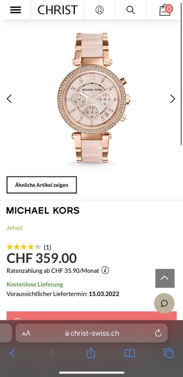 Michael kors 2024 uhr swarovski