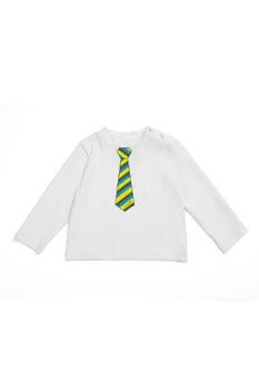 Langarmshirt mit Krawatten-Print Grösse 50/56