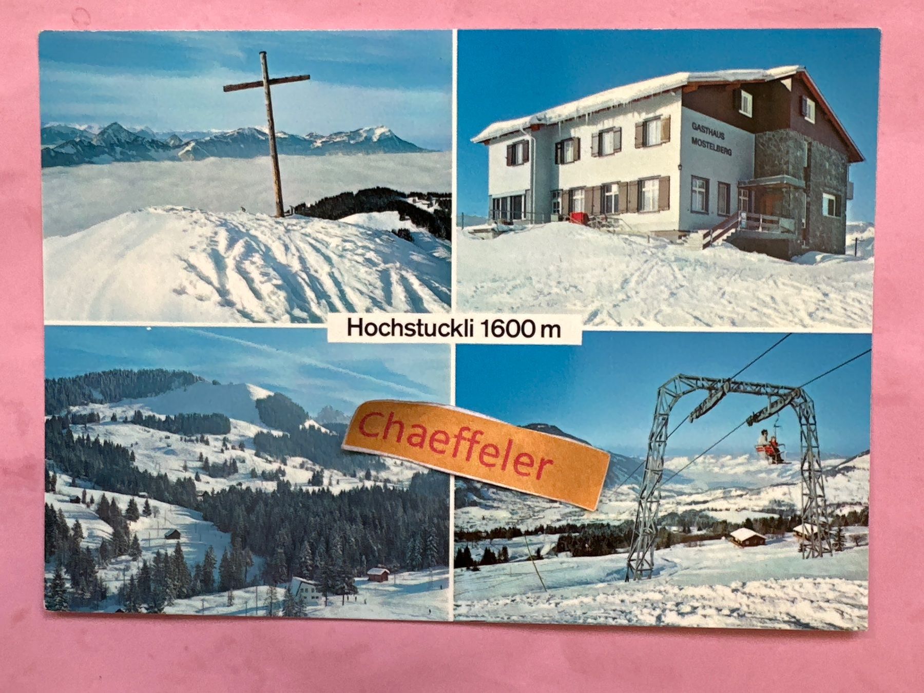 Cartoline postali: Hochstuckli – Usato da Zürich venduto da Chaeffeler