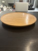 Rundes Serviertablett aus Bambus, Durchmesser 45cm. 