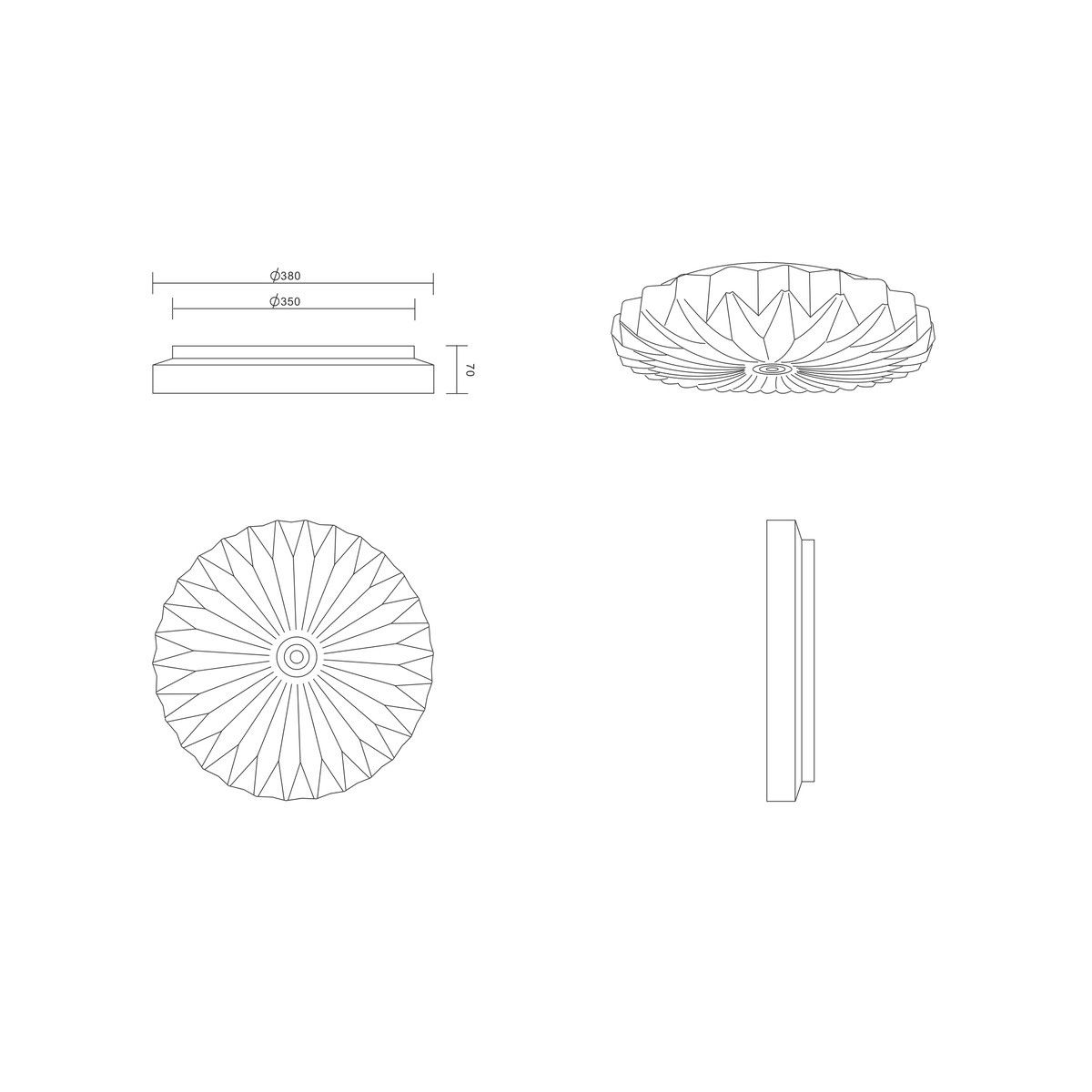 Lampadari & plafoniere: LED Deckenleuchte, Dimmbar, CCT, 38 cm Ø – Nuovo (secondo la descrizione) da Kreuzlingen venduto da Smart-Light 5