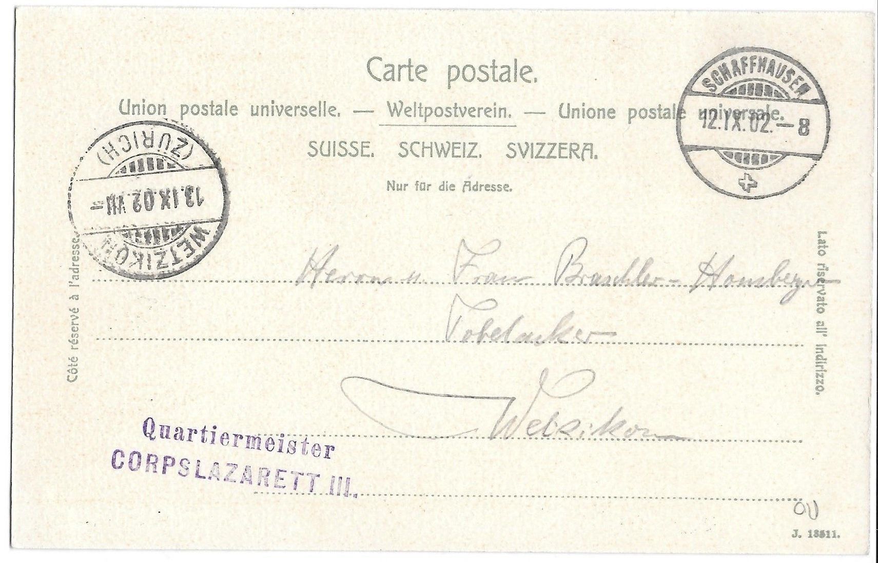 Ansichtskarten: Schaffhausen Schwabentor Feldpoststempel – Gebraucht aus Olten von clotaldi 1