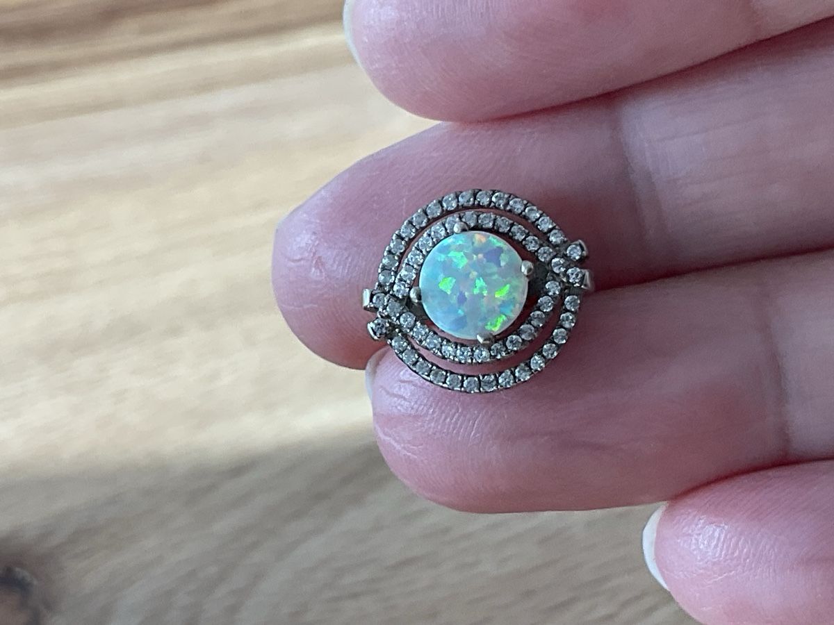 Orecchini pendenti & Orecchini a lobo: Opal Ohrstecker 925 Silber - Neuwertig! – Nuovo (secondo la descrizione) da Buchs ZH venduto da Automatic007 8