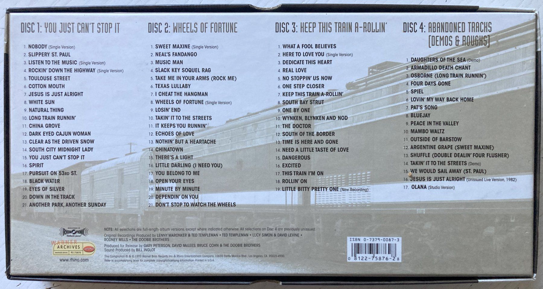 CD: THE DOOBIE BROTHERS - LONG TRAIN RUNNIN' 1970-2000 – Usato da Bottens venduto da hotter-than-hell 1