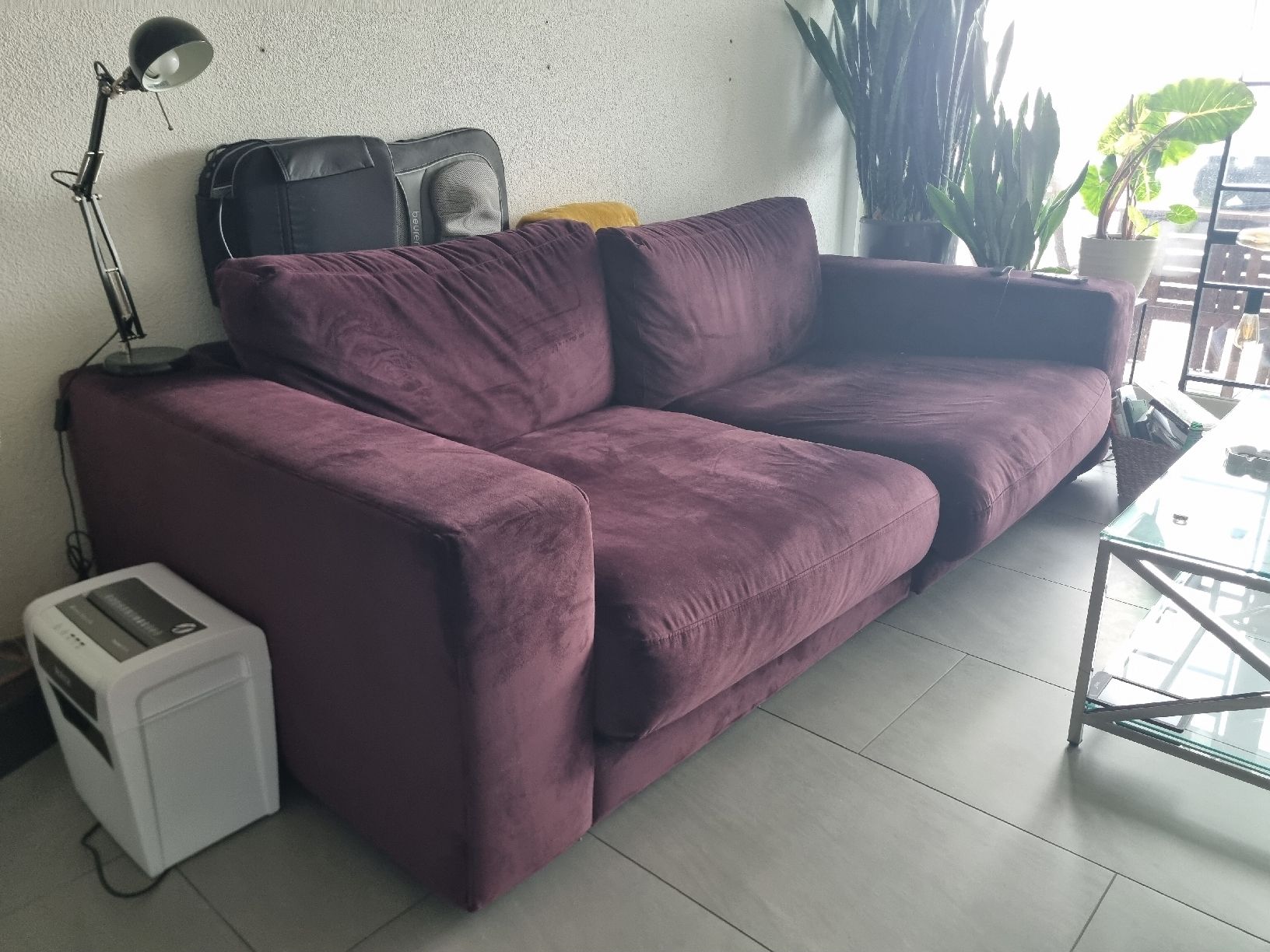 Divani: Grosses Sofa Burgundrot – Usato da Geroldswil venduto da Fant24 2