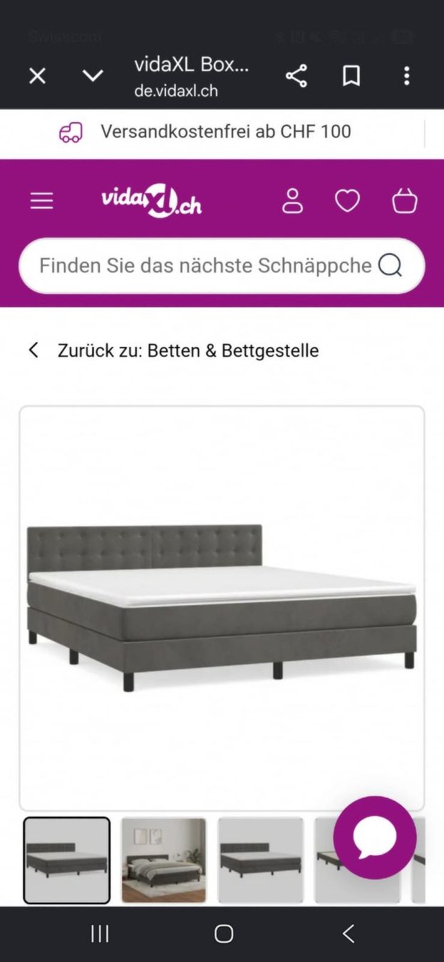 Vidaxl Letti: Boxspringbett 160x210 cm – Nuovo (secondo la descrizione) da Niedergösgen venduto da Gismotica 3