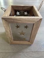 Holzlaterne mit Sternen/Neu/OVP