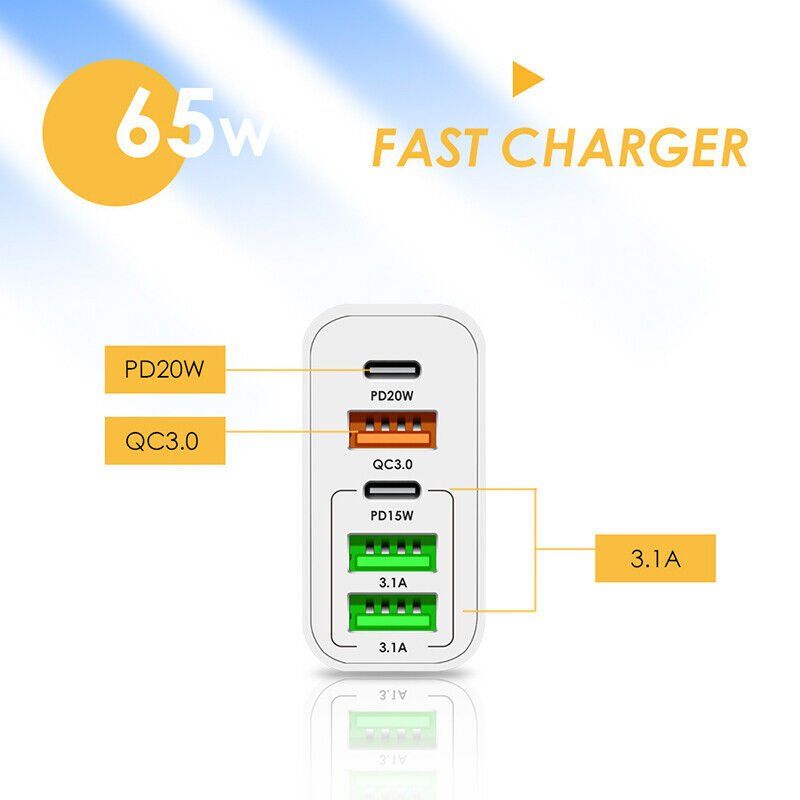 Caricabatterie: 2x 65w Ladegerät Netzteil +1meter USB C kabel handy natel – Nuovo (secondo la descrizione) da Kirchdorf AG venduto da Apost008 2