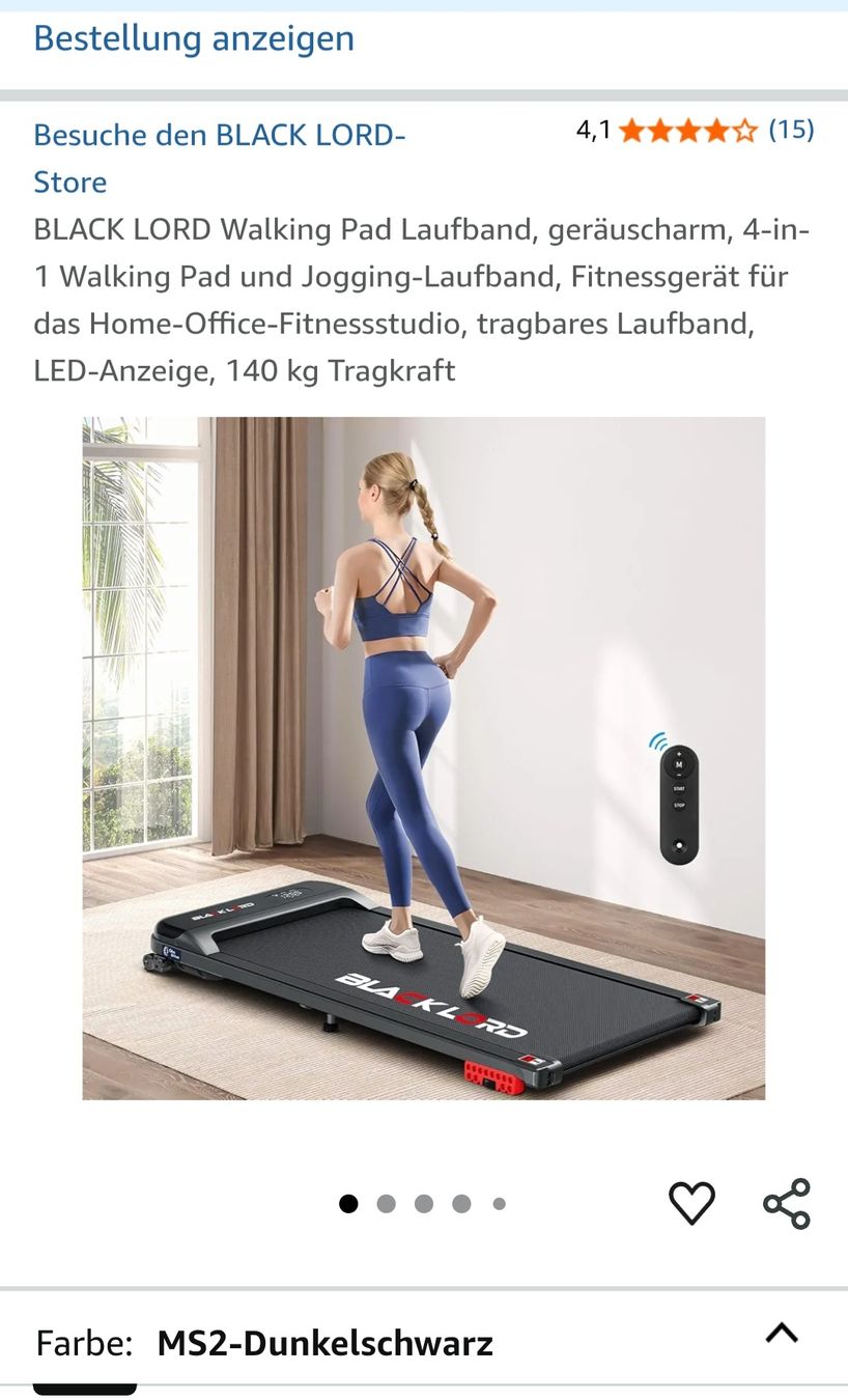 Hometrainer: Black Lord Laufband walking pad – Gebraucht aus Horw von iglu370 1