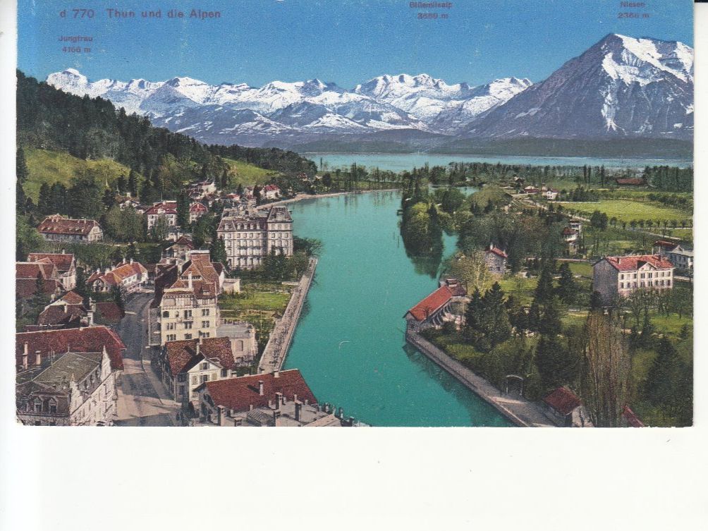 Cartoline postali: Thun 1930, mit ST Thun Kaserne – Usato da Bürglen TG venduto da StampGraf